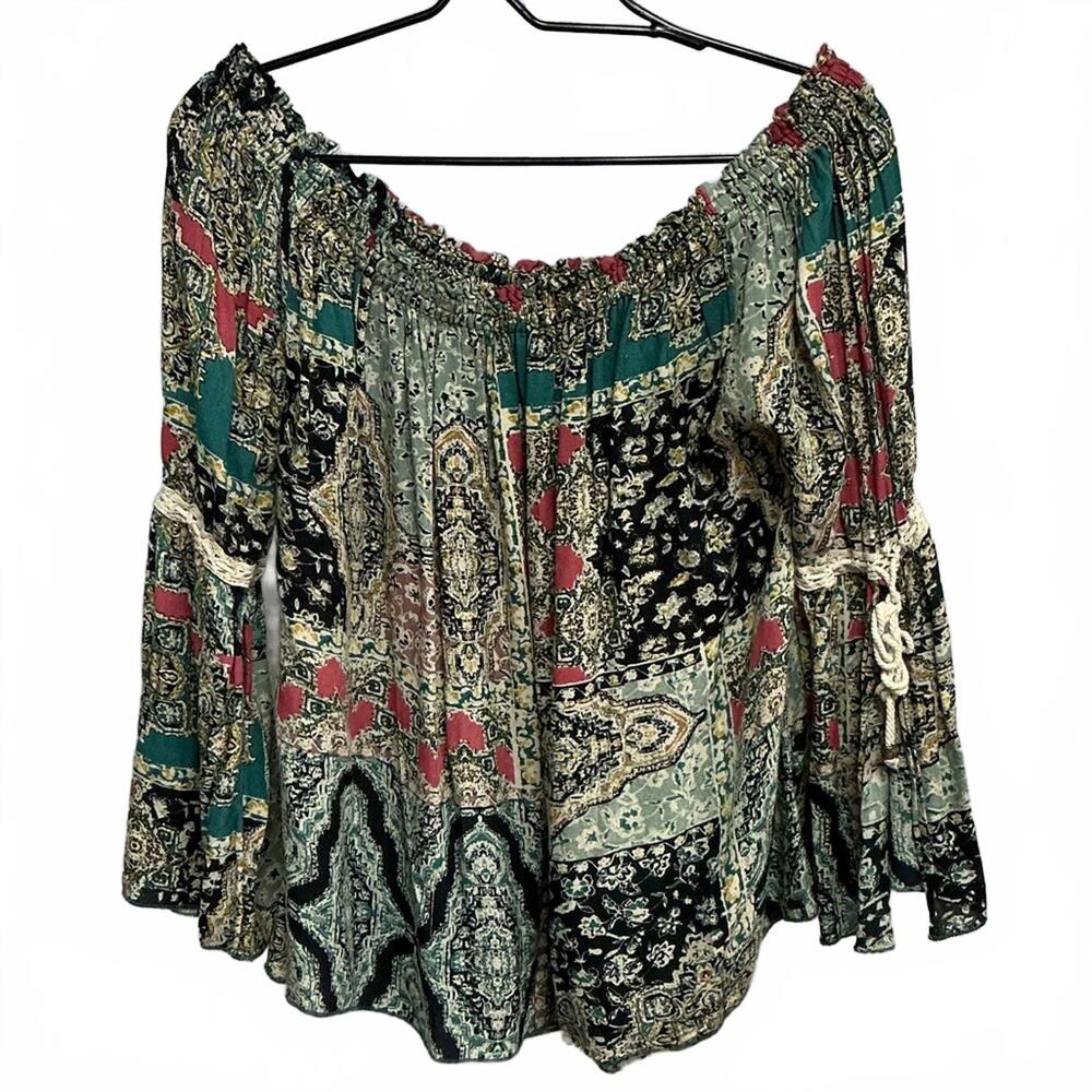 O’neil Women’s Bohemian Patchwork Pattern Off-Sho… - image 1